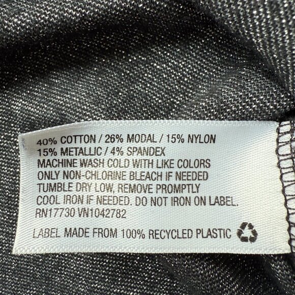 Merona Sz M Black / Silver Metallic Tank Top - Picture 5 of 5